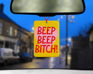 Beep Beep Car air freshener Pink and yellow
