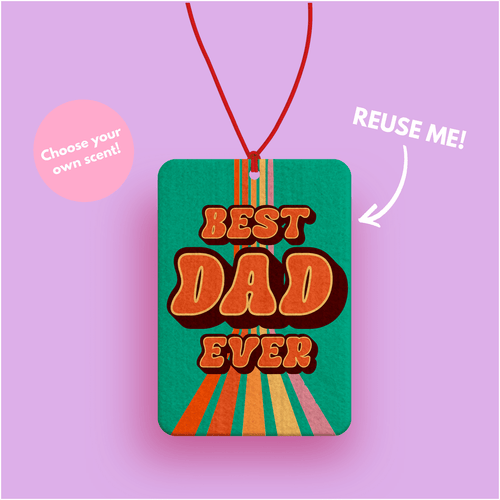 BEST DAD EVER RETRO CAR AIR FRESHENER