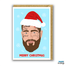 Load image into Gallery viewer, Post Malone Christmas Card