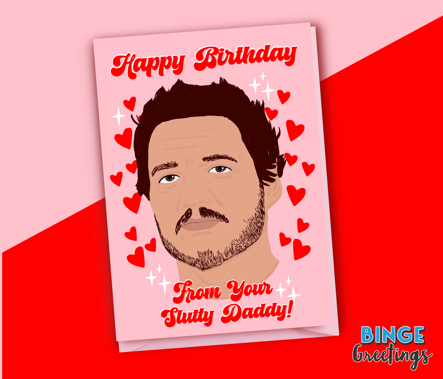 Pedro Pascal Slutty Daddy Birthday card