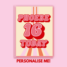 Load image into Gallery viewer, Retro Birthday card - Personalise me